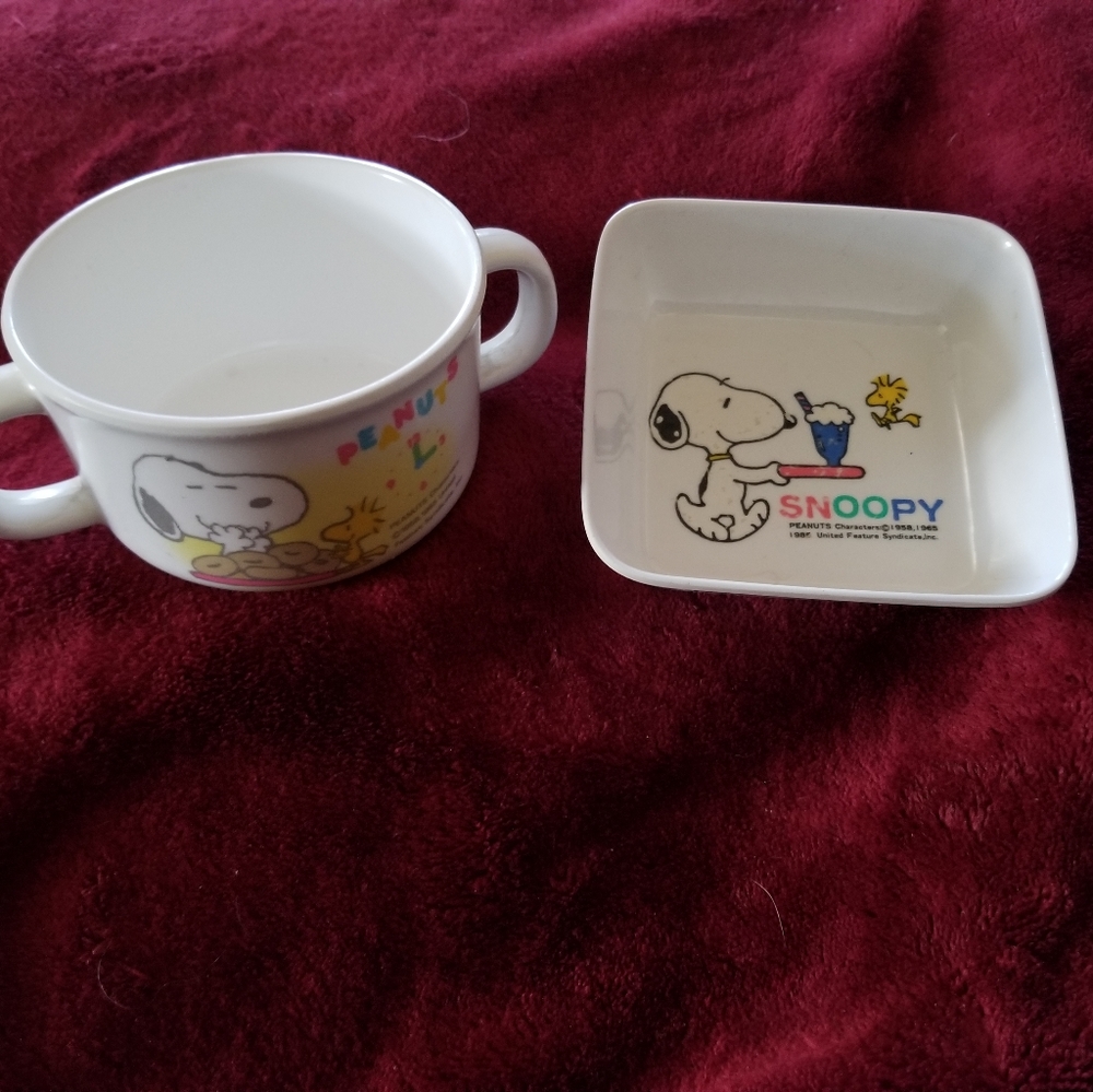 SNOOPY Peanuts Snoopy Melamine Plastic 1958-1965